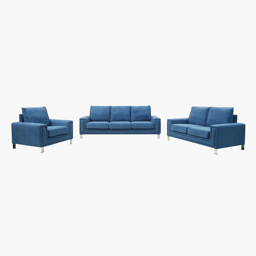 Caster 3-Seater Fabric Sofa-Sofas-image-5