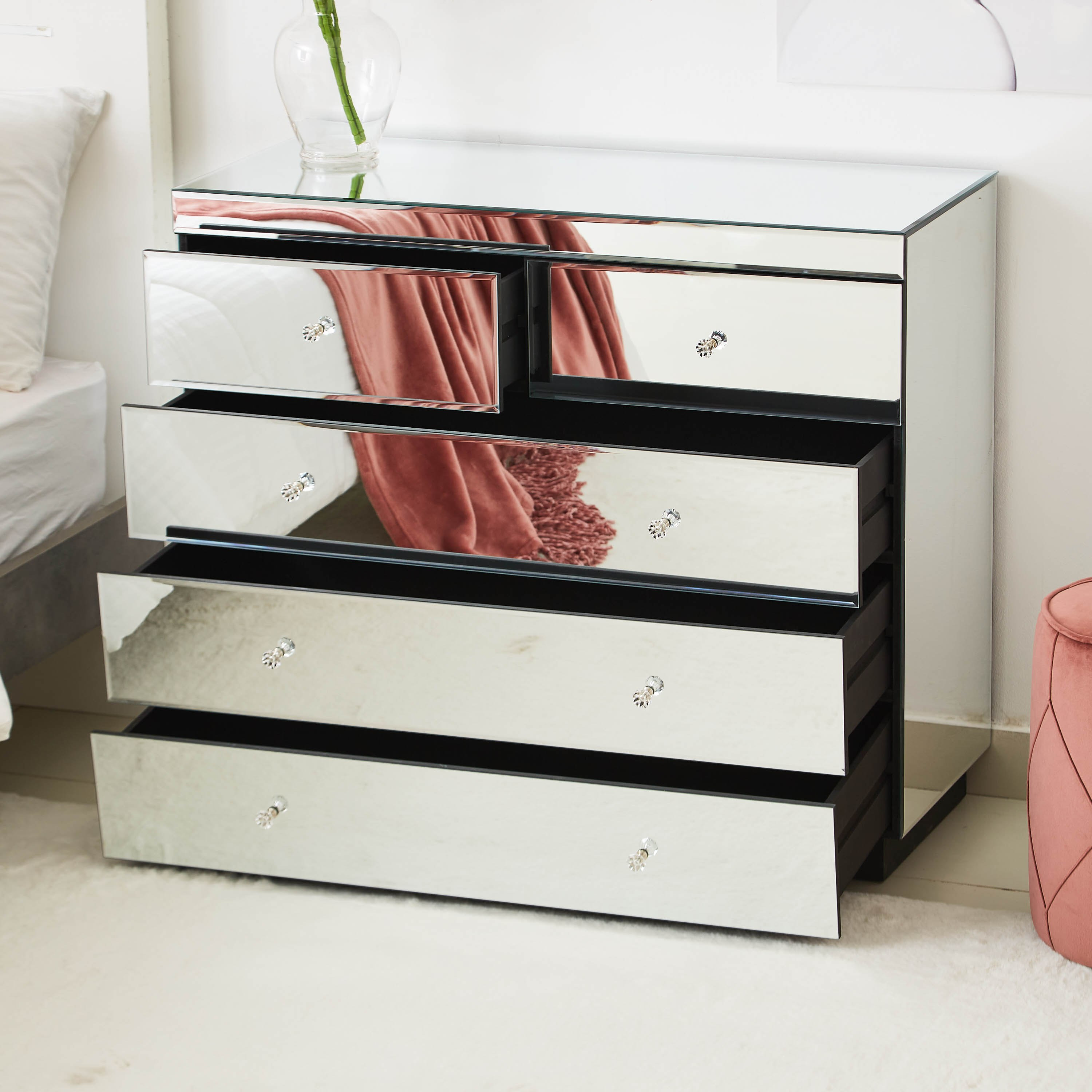 وحدة تخزين 5 أدراج بسطح مرآة - تايلور إيفا من موڤو-hbxfurniture-dressersandchests-chestofdrawers-image-3
