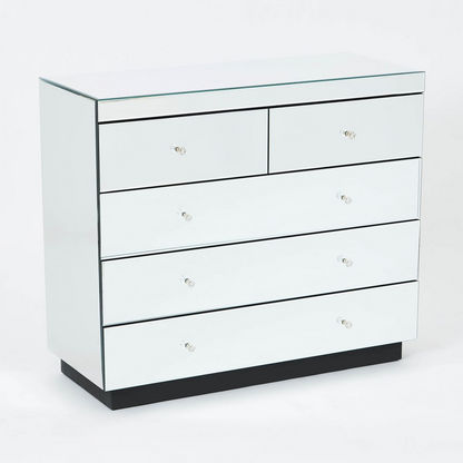 Taylor Eva Mirrored Chest of 5 Drawers