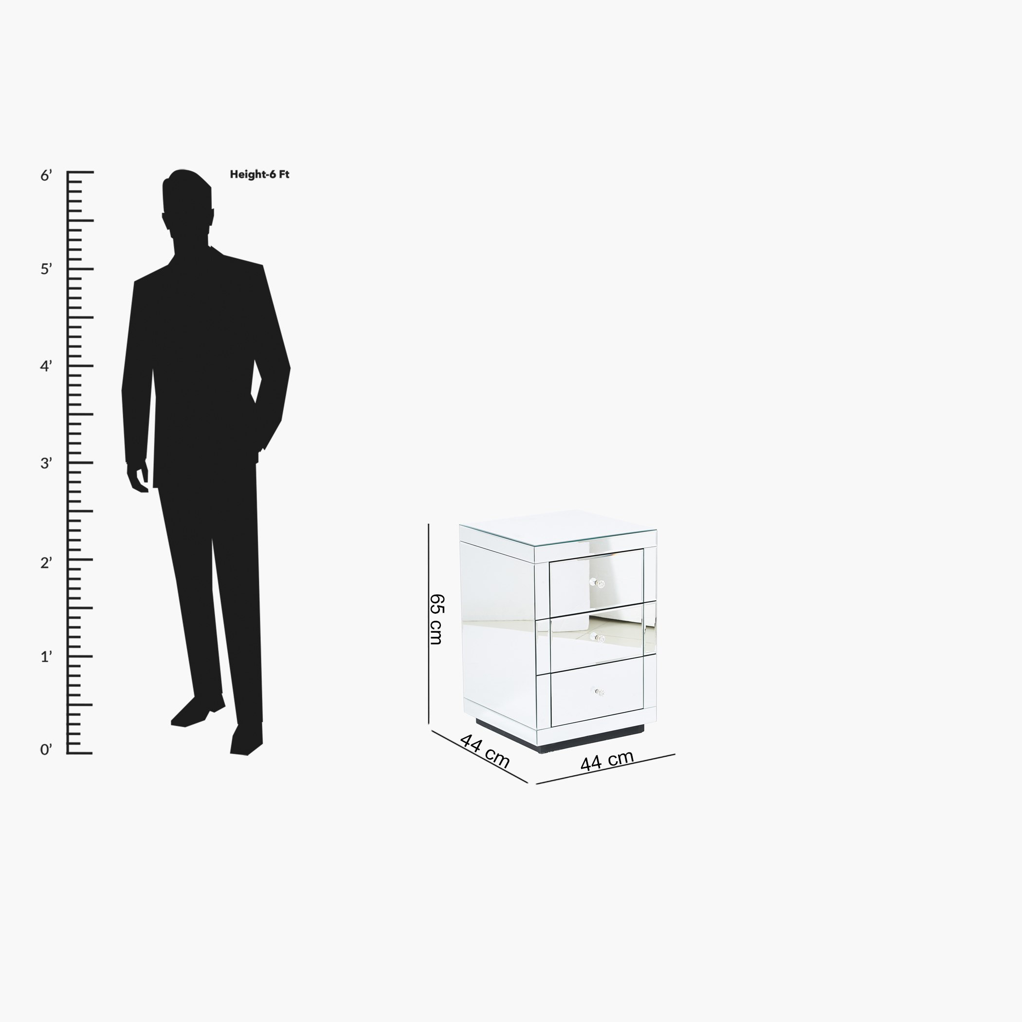 Movo Taylor Eva Mirrored 3-Drawer Nightstand-hbxfurniture-bedroom-nightstands-image-8