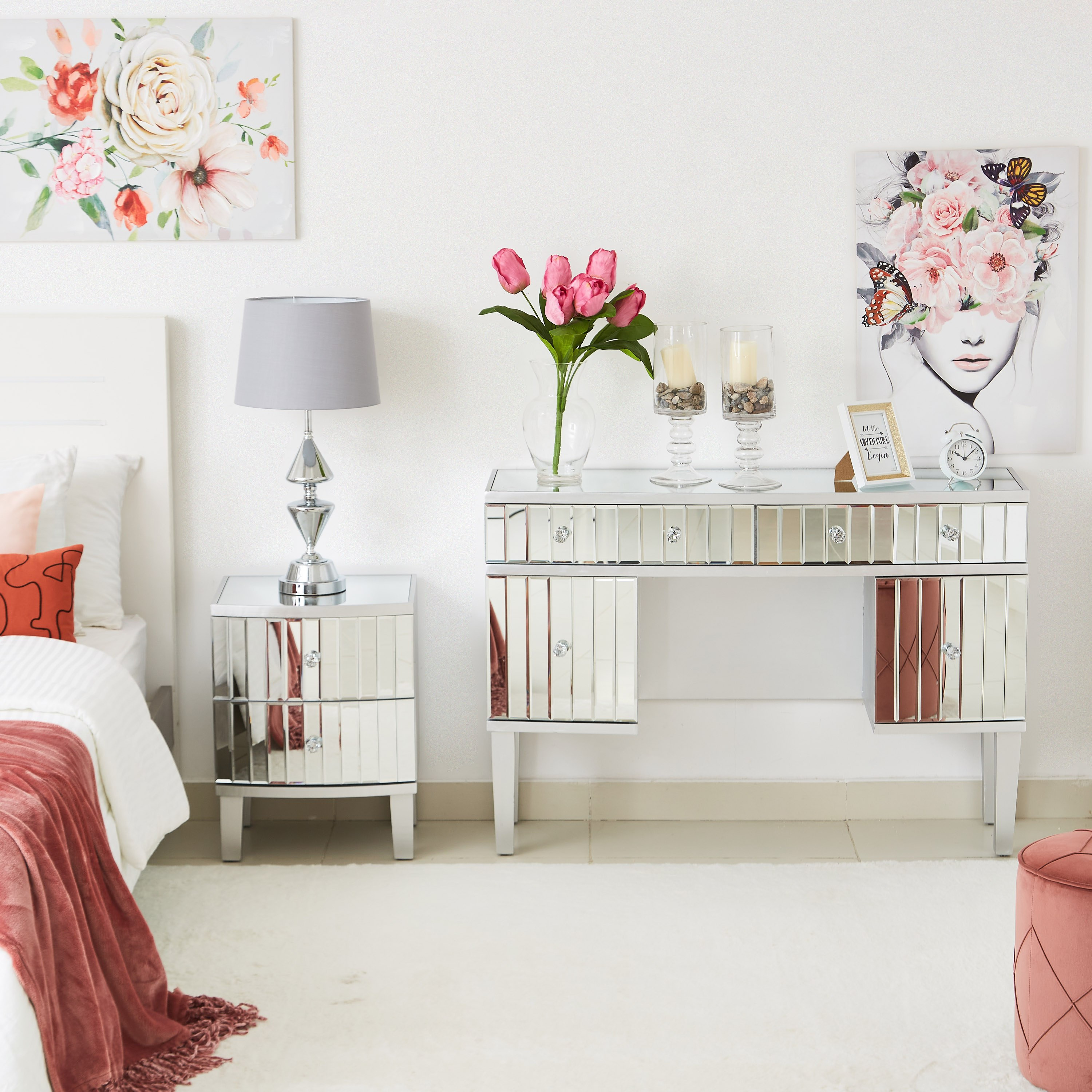 طاولة تزيين كبيرة بسطح مرآة ودرجين دون مرآة - تايلور سارة من موڤو-hbxfurniture-bedroom-dressersandmirrors-image-6