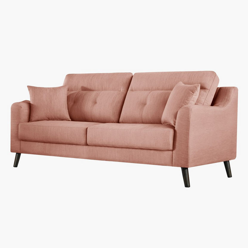 Barista 3-Seater Fabric Sofa with 2 Cushions-Sofas-image-1
