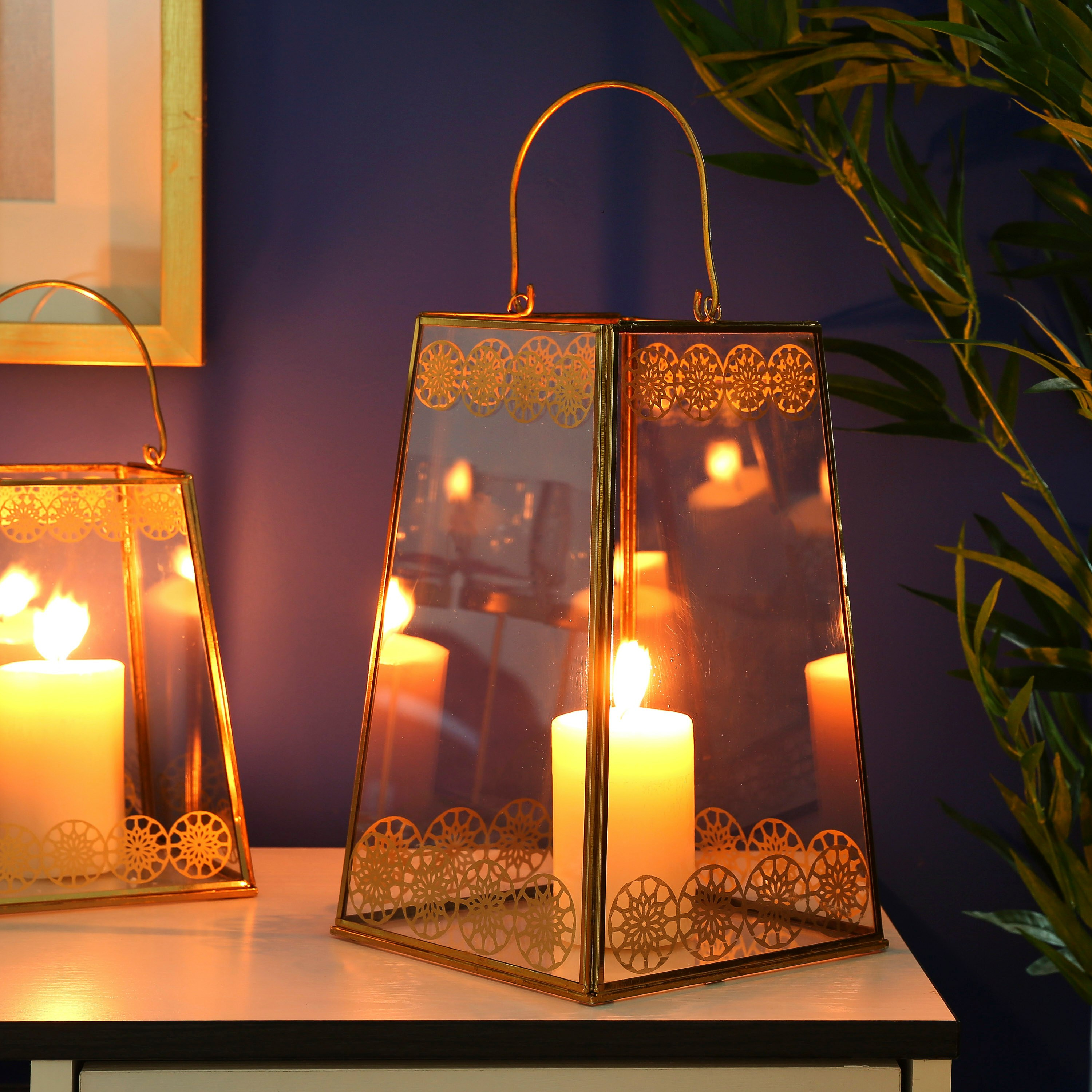 Mashrabiya Inaya Metal Candleholder-hbxlivingroom-decorandaccessories-candleholders-image-2