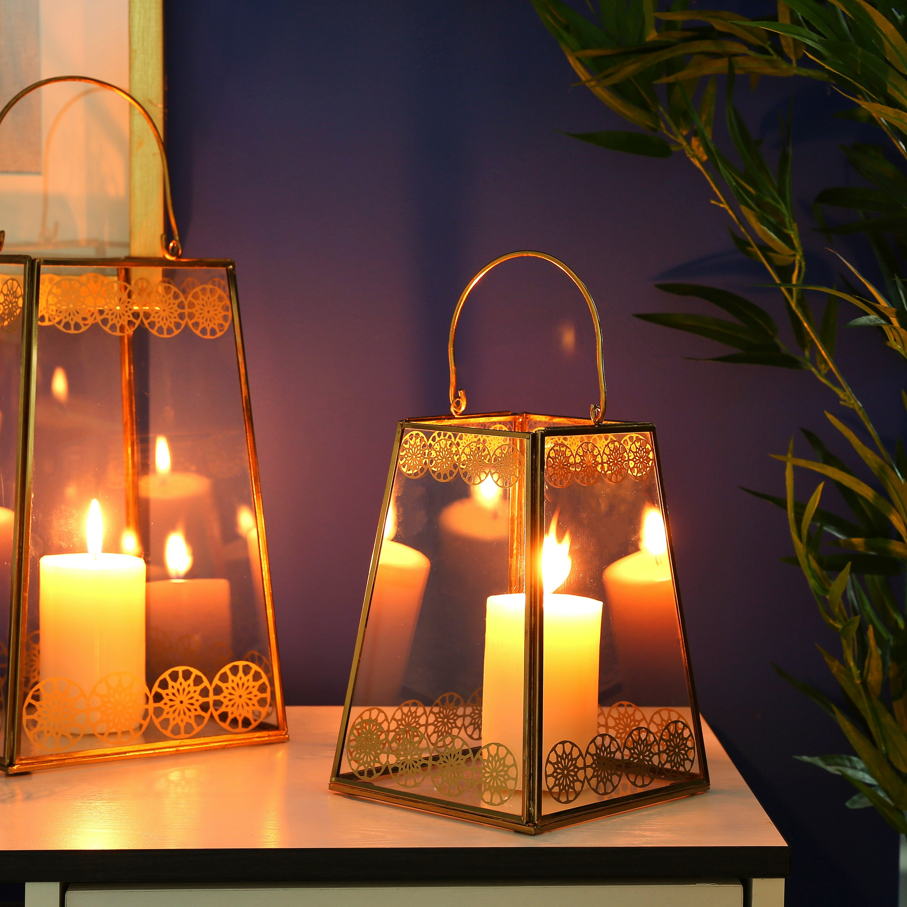 حامل شموع معدني عناية من مشربية-hbxlivingroom-decorandaccessories-candleholders-image-2