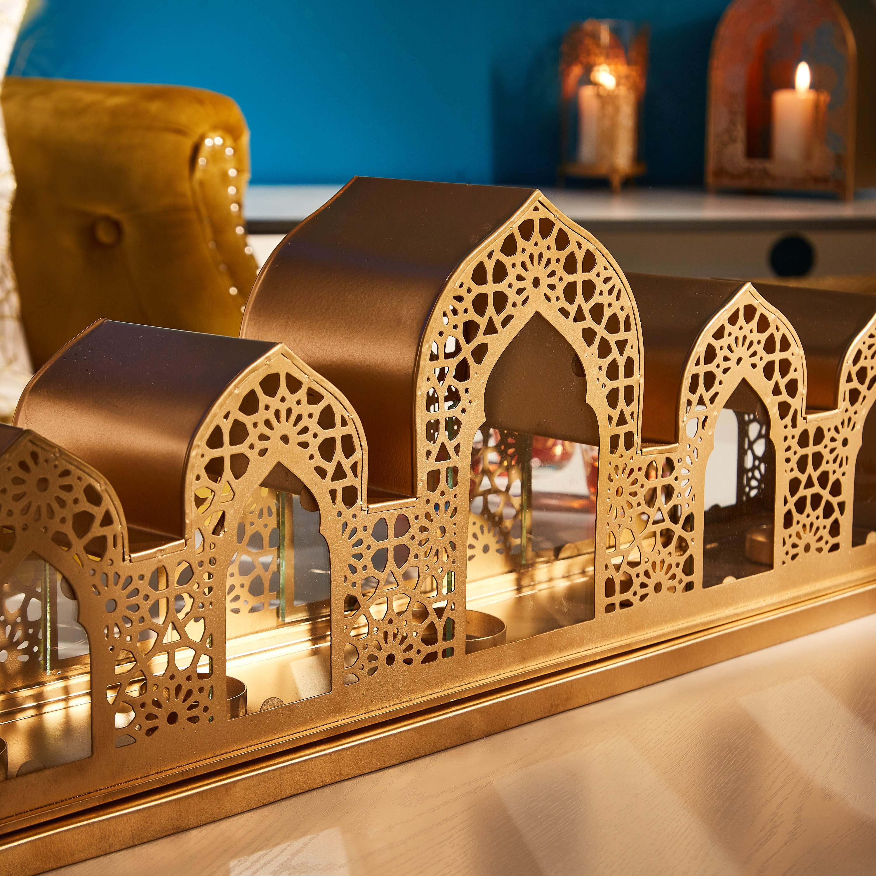 حامل 5 شموع صغيرة معدني كاي من مشربية-hbxlivingroom-decorandaccessories-candleholders-image-3