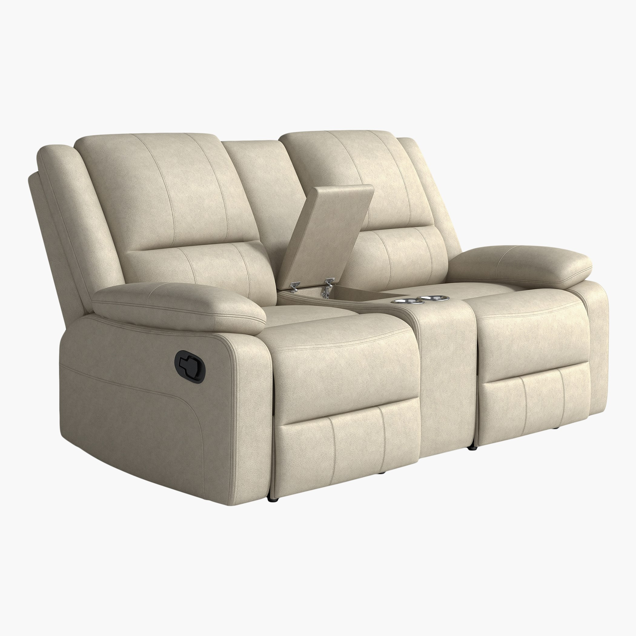 كنبة مقعدين قماش شبيه بالجلد قابلة للضبط من لانسر-hbxlivingroom-sofasandarmchairs-sofas-image-3