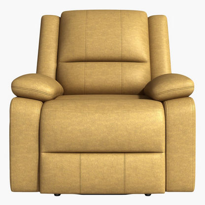 Warner 1-Seater Leather-Look Fabric Recliner with Swivel Function