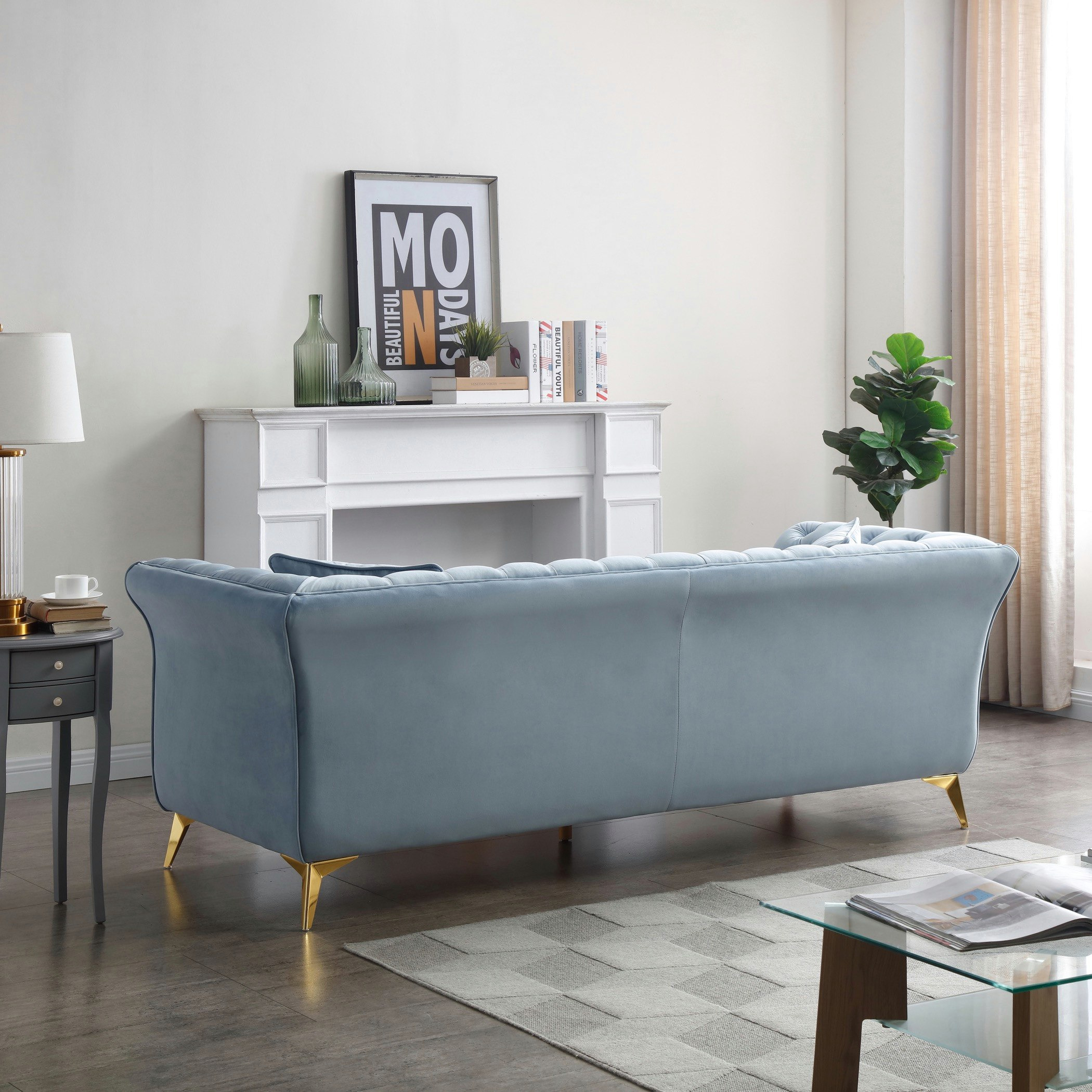 كنبة مخمليّة 3 مقاعد مع وسادتين من أورو-hbxlivingroom-sofasandarmchairs-sofas-image-3