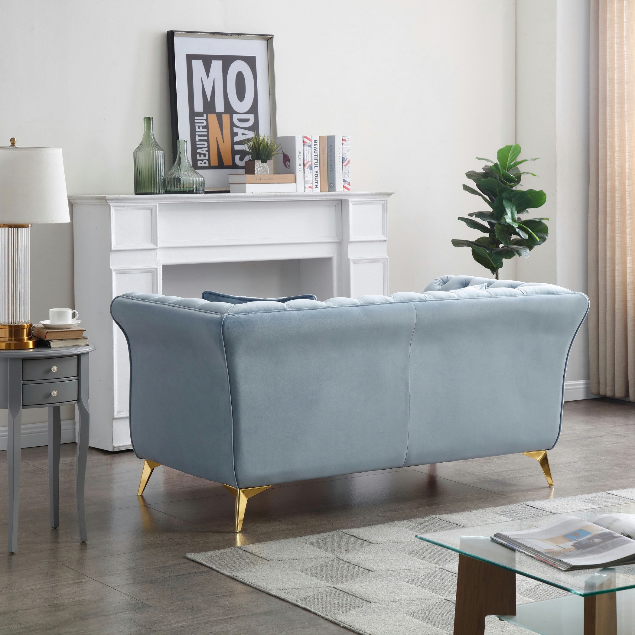 كنبة مخمليّة مقعدين مع وسادتين من أورو-hbxlivingroom-sofasandarmchairs-sofas-image-3