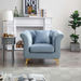 Oro 1-Seater Velvet Sofa with Cushion-Armchairs-thumbnail-0