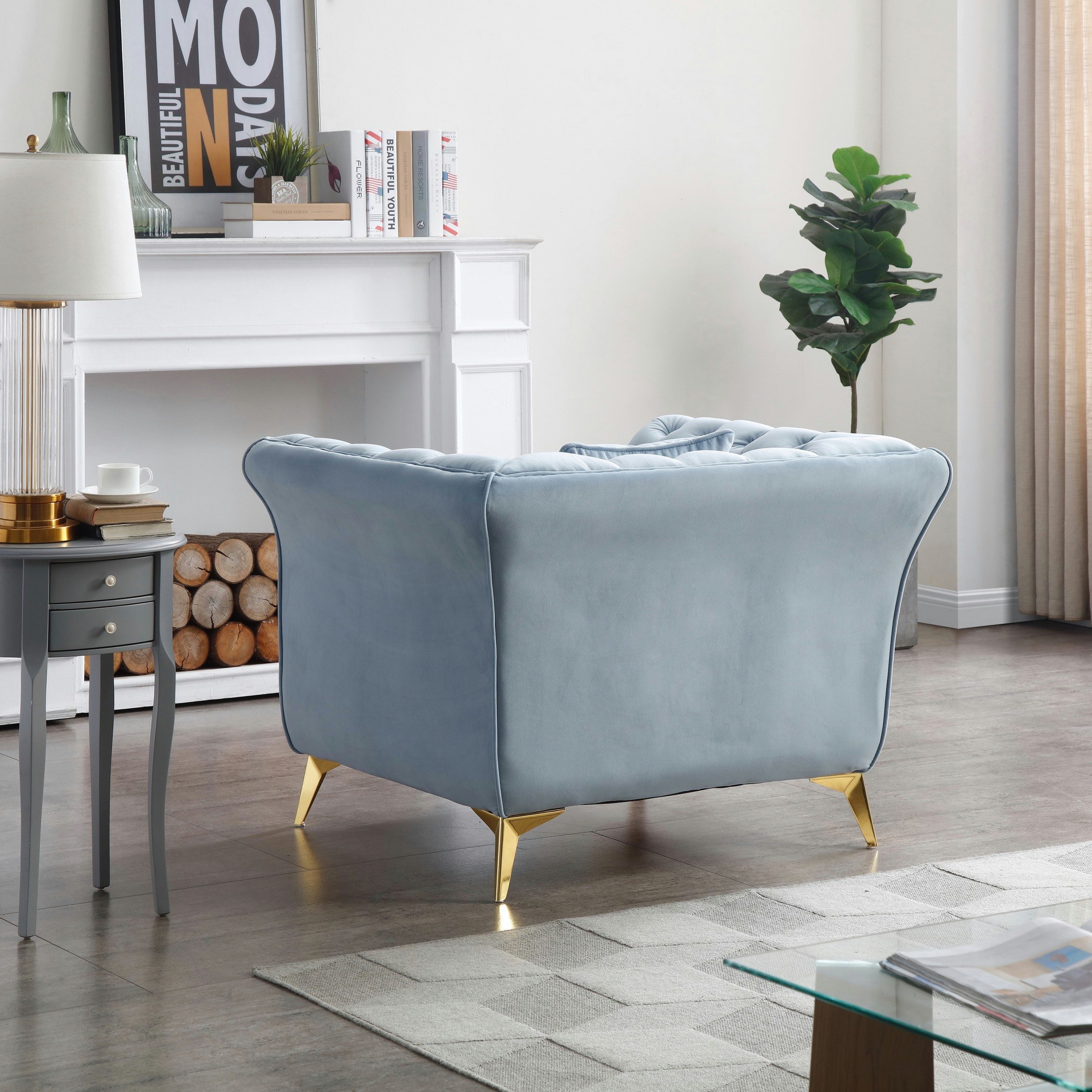 كنبة مخمليّة مقعد واحد مع وسادة من أورو-hbxlivingroom-sofasandarmchairs-sofas-image-4