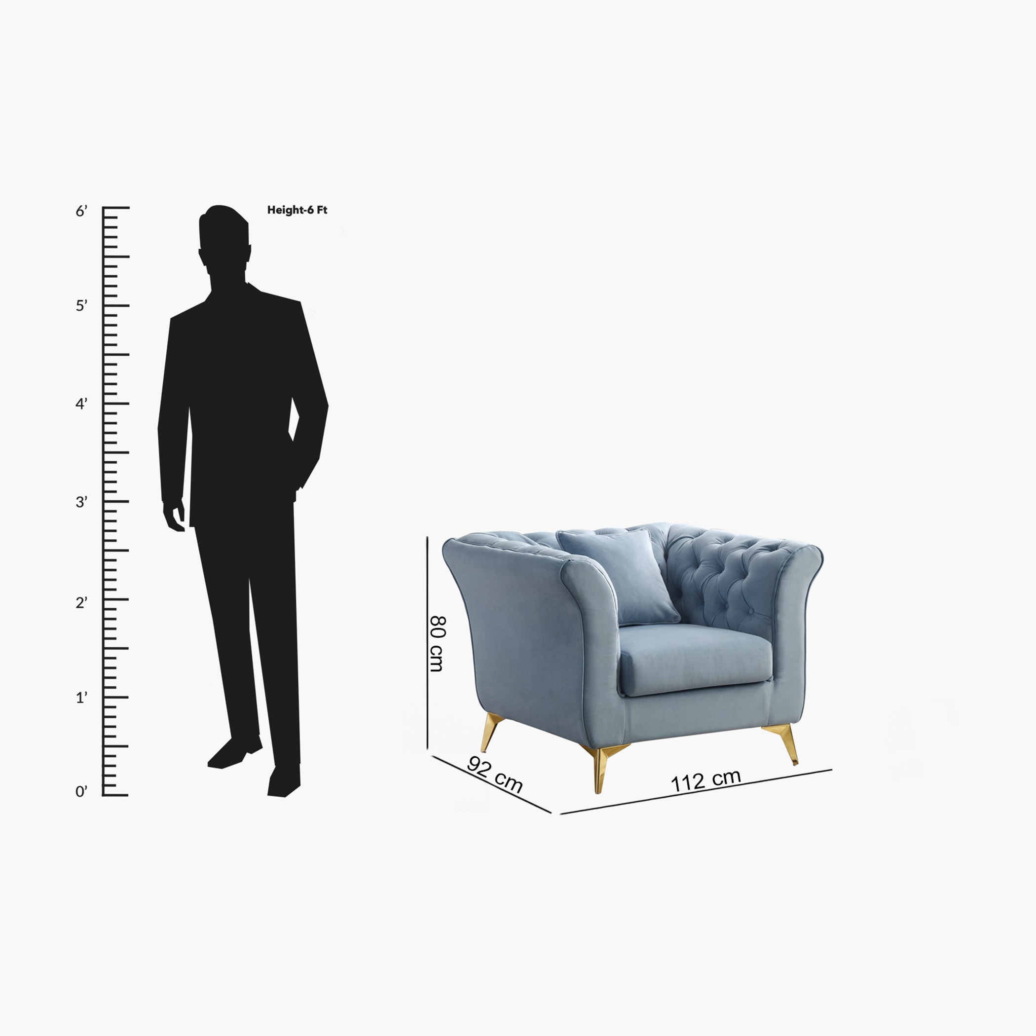 كنبة مخمليّة مقعد واحد مع وسادة من أورو-hbxlivingroom-sofasandarmchairs-sofas-image-9