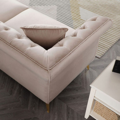 Oro 3-Seater Velvet Sofa with 2-Cushions