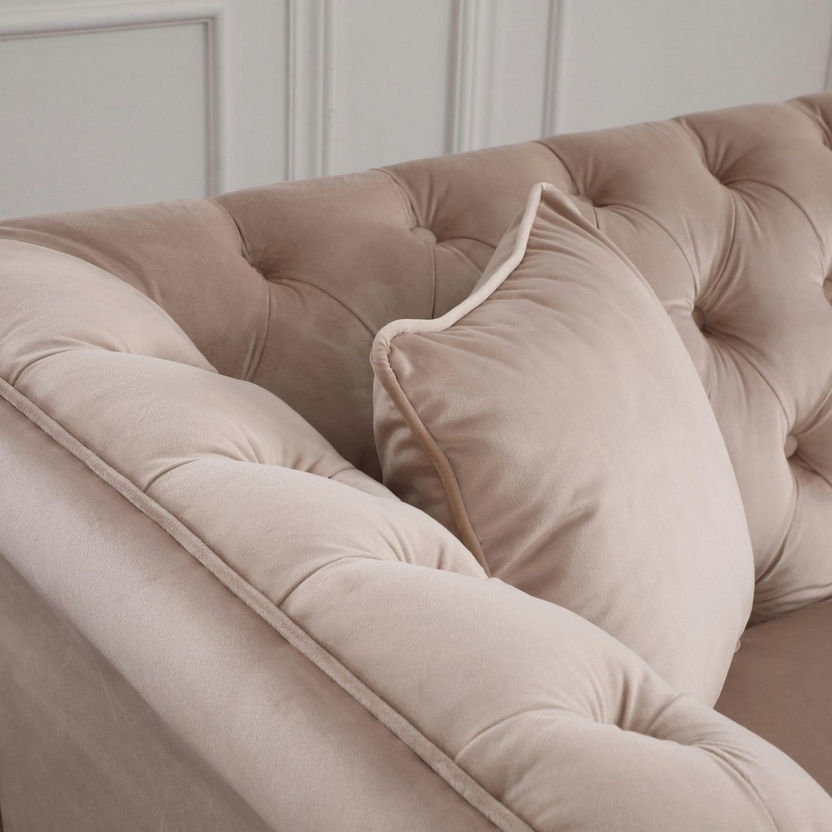 Oro 2-Seater Velvet Sofa with 2 Cushions-Sofas-image-6