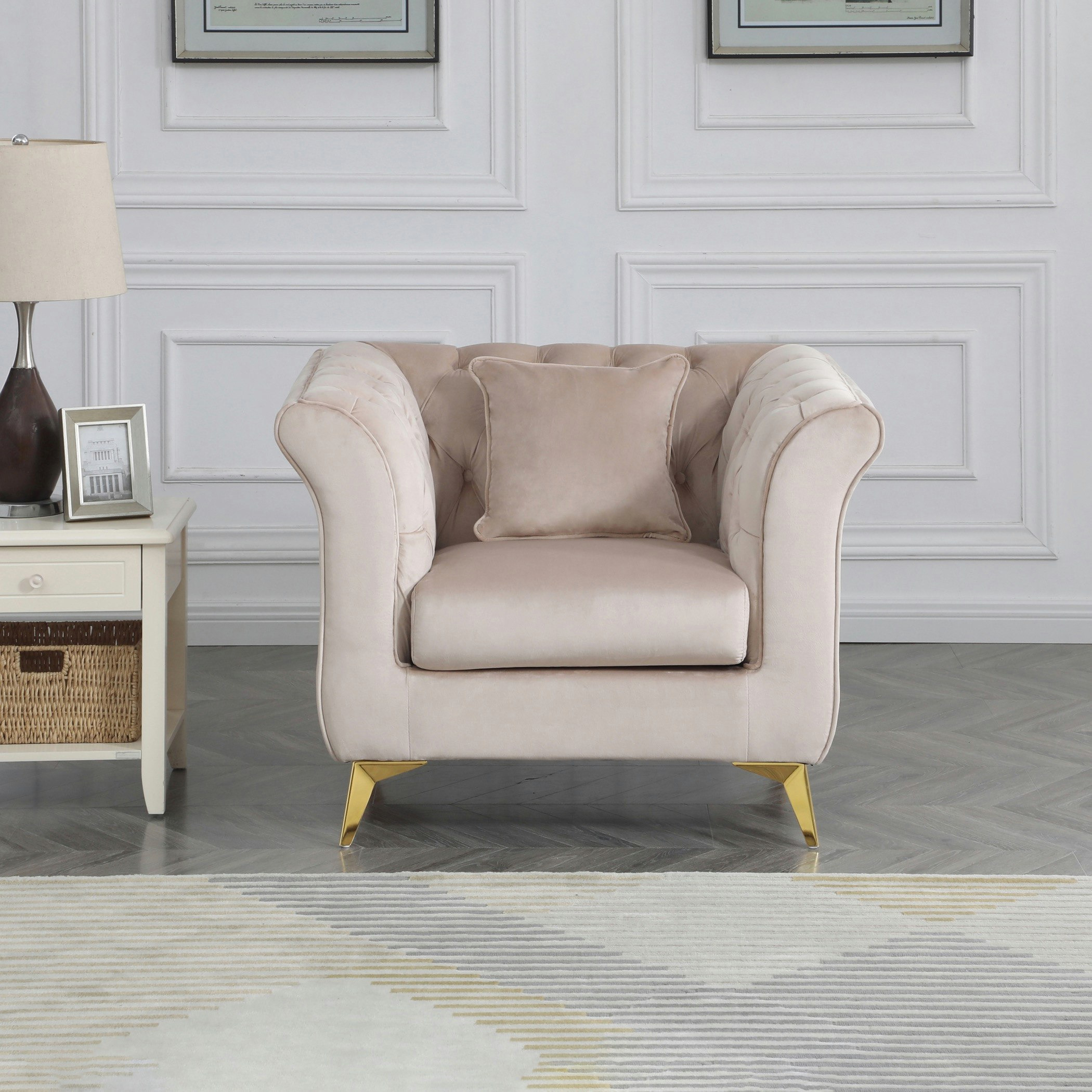كنبة مخمليّة مقعد واحد مع وسادة من أورو-hbxlivingroom-sofasandarmchairs-sofas-image-1