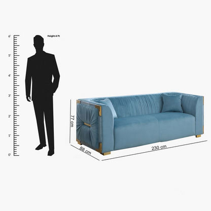 Annalisa 3-Seater Velvet Sofa with 2-Cushions-Sofas-image-12