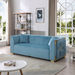 Annalisa 3-Seater Velvet Sofa with 2-Cushions-Sofas-thumbnail-1