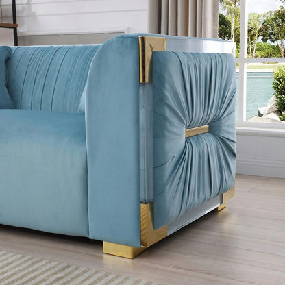 Annalisa 3-Seater Velvet Sofa with 2-Cushions-Sofas-image-4