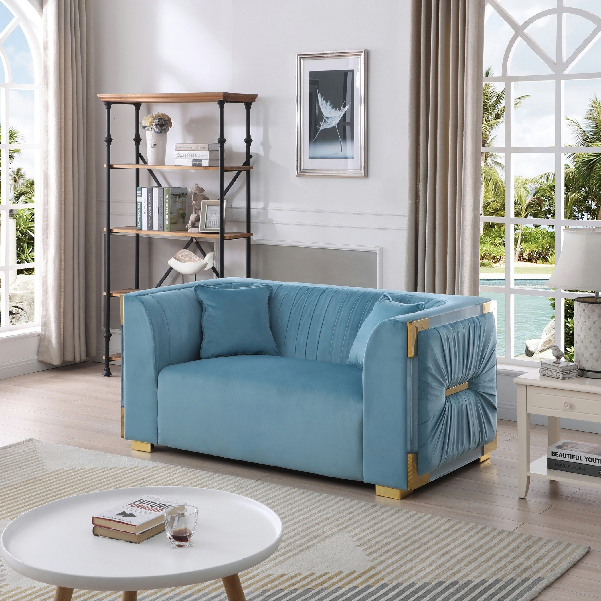كنبة مخمليّة مقعدين مع وسادتين من أناليسا-hbxlivingroom-sofasandarmchairs-sofas-image-2