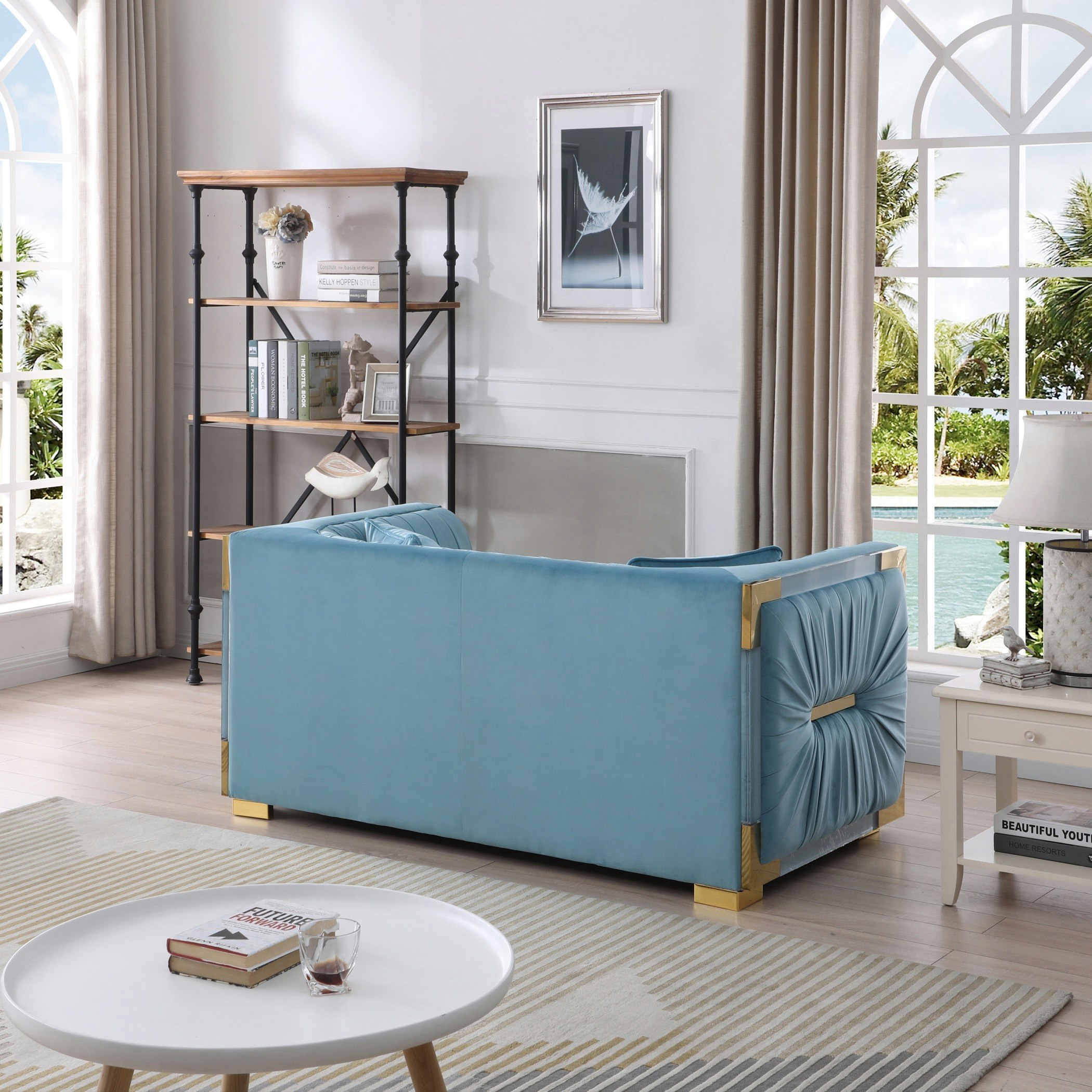 كنبة مخمليّة مقعدين مع وسادتين من أناليسا-hbxlivingroom-sofasandarmchairs-sofas-image-4