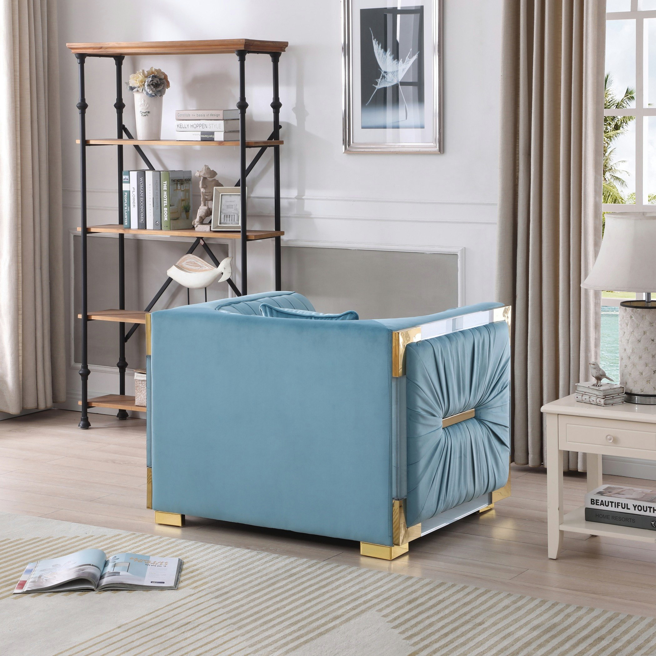 كنبة مخمليّة مقعد واحد مع وسادة من أناليسا-hbxlivingroom-sofasandarmchairs-sofas-image-3
