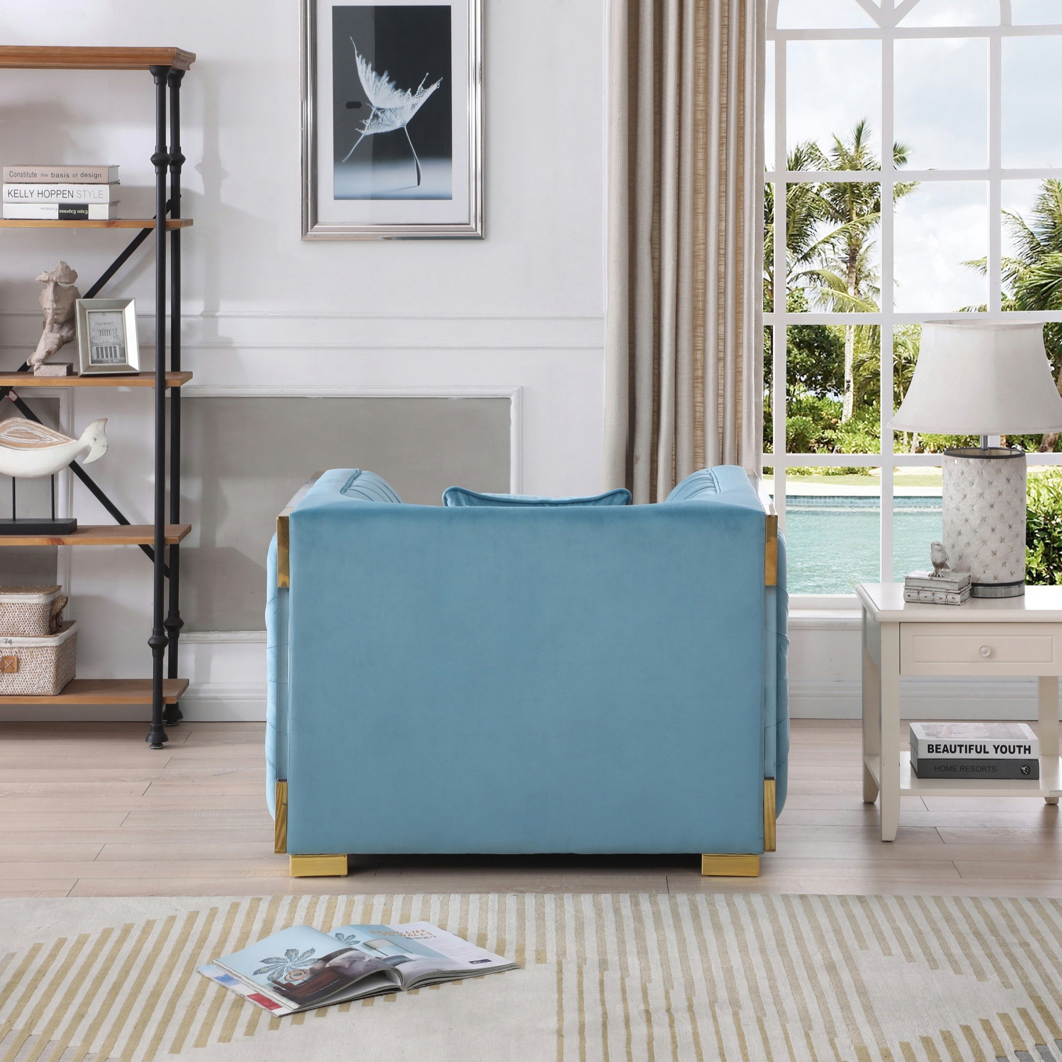 كنبة مخمليّة مقعد واحد مع وسادة من أناليسا-hbxlivingroom-sofasandarmchairs-sofas-image-4