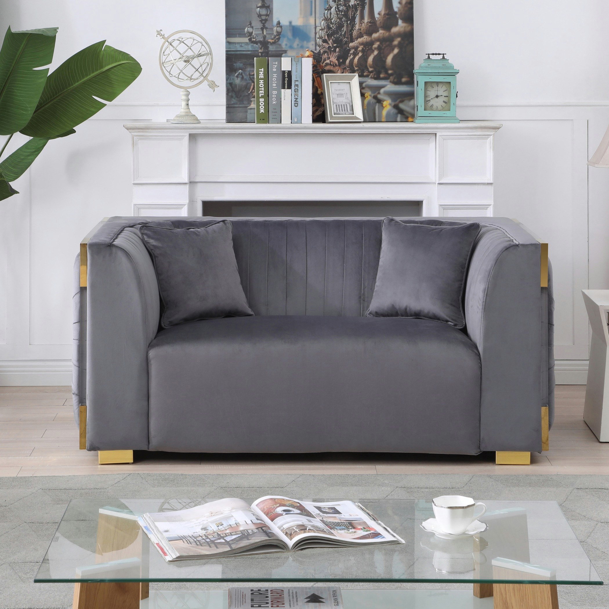 كنبة مخمليّة مقعدين مع وسادتين من أناليسا-hbxlivingroom-sofasandarmchairs-sofas-image-1