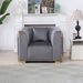 Annalisa 1-Seater Velvet Sofa with Cushion-Sofas-thumbnail-0