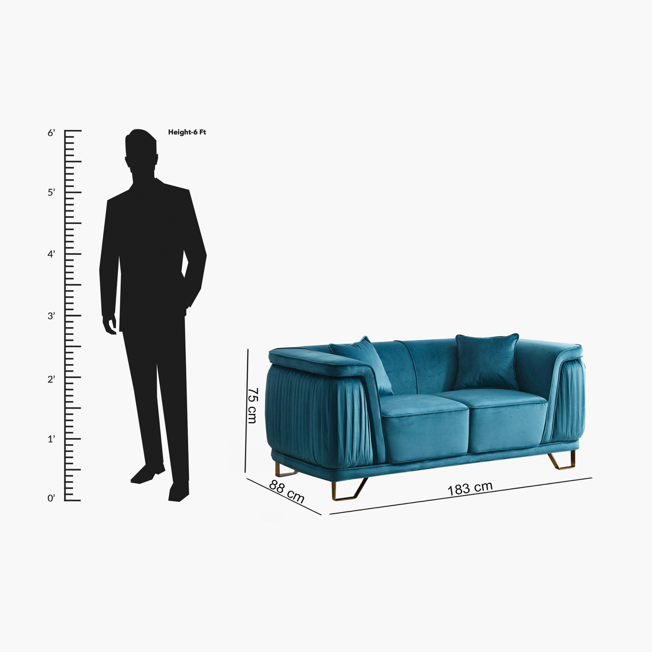 Callista 2-Seater Velvet Sofa with 2 Cushions-hbxlivingroom-sofasandarmchairs-sofas-image-14