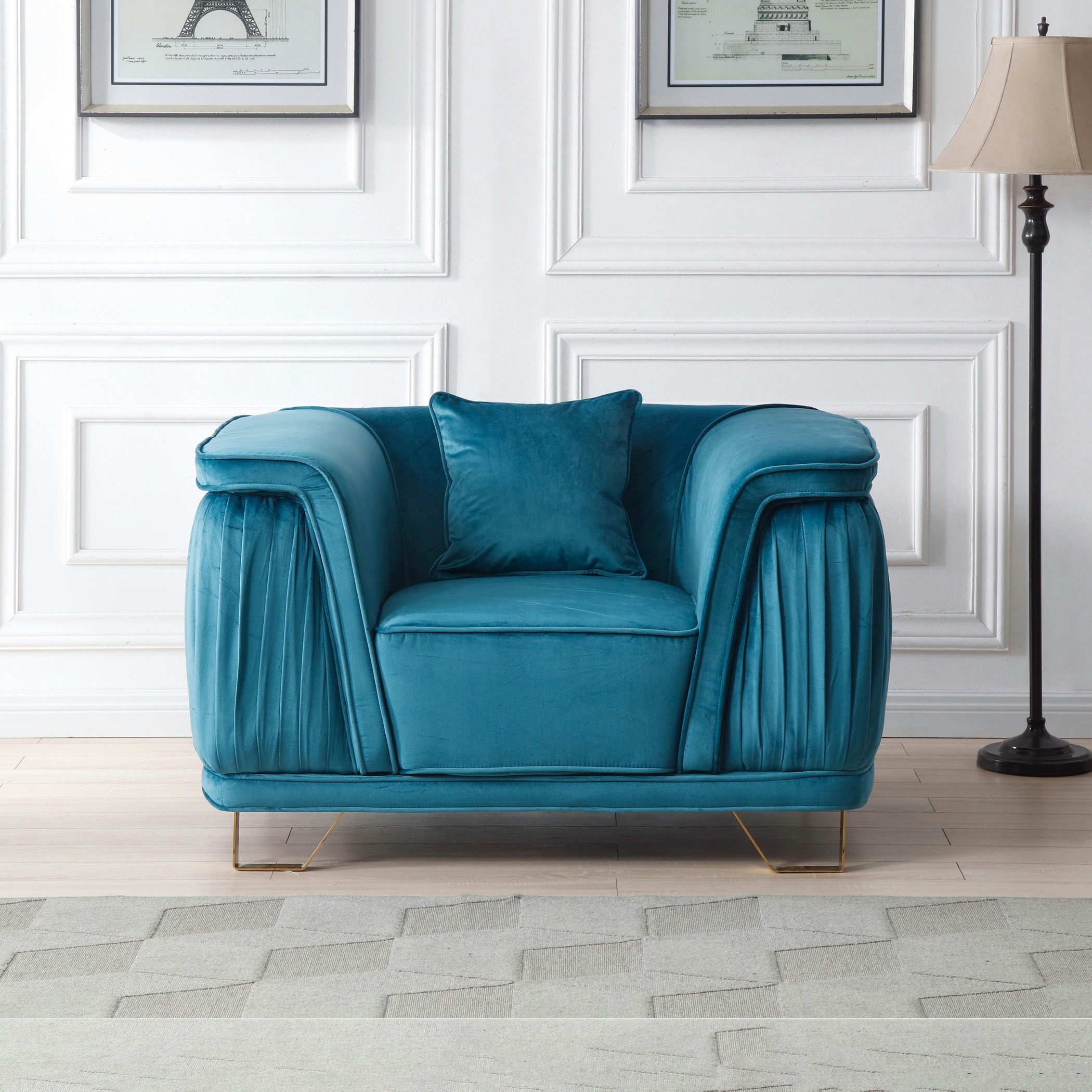 كنبة مخمليّة مقعد واحد مع وسادة من كاليستا-hbxlivingroom-sofasandarmchairs-sofas-image-1
