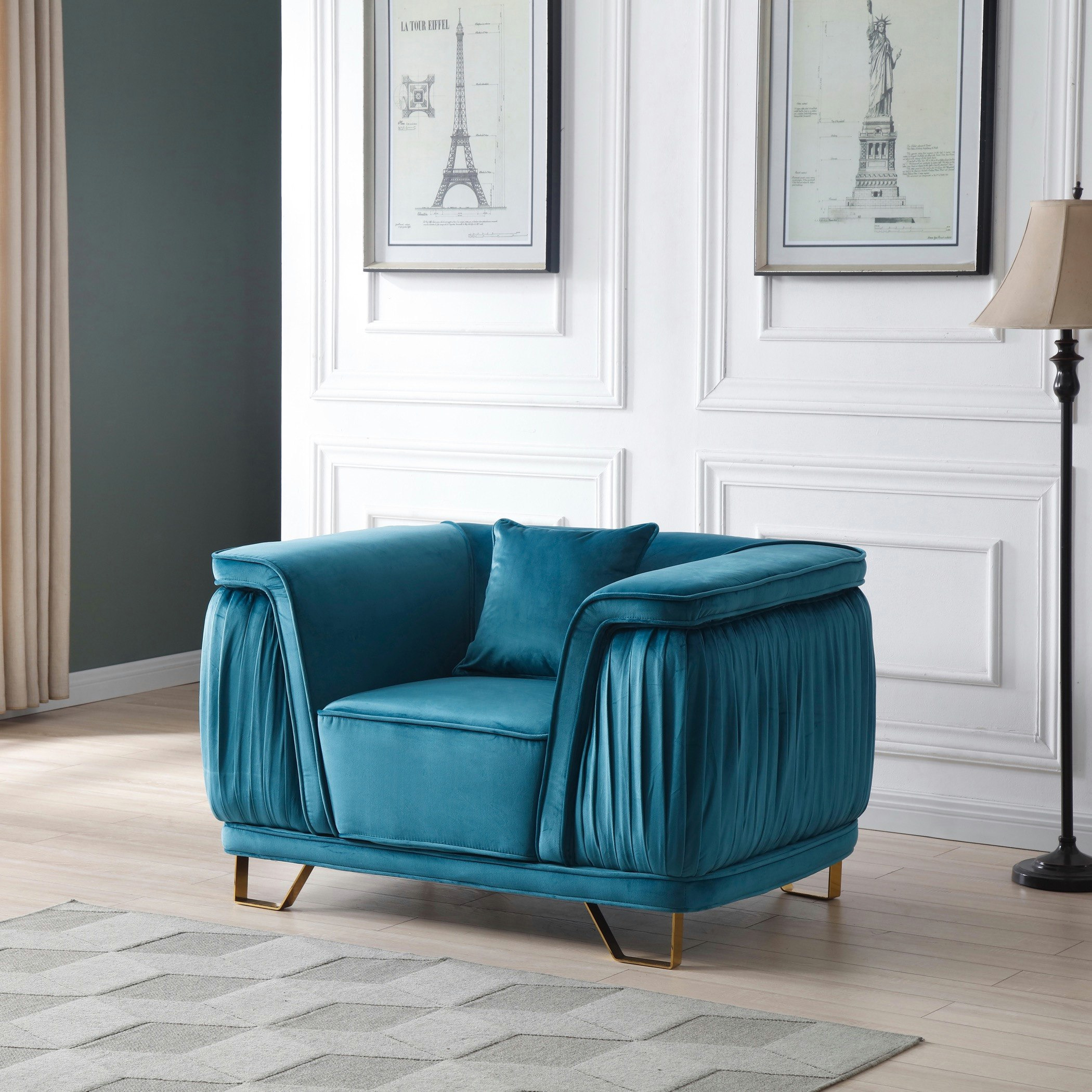 كنبة مخمليّة مقعد واحد مع وسادة من كاليستا-hbxlivingroom-sofasandarmchairs-sofas-image-2