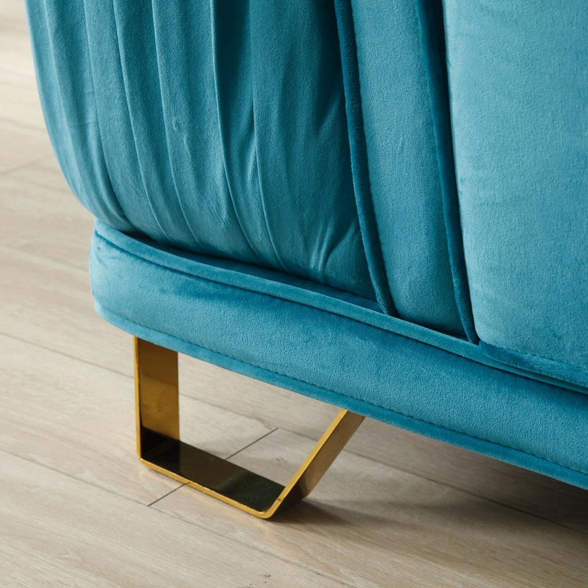 Callista 1-Seater Velvet Sofa with Cushion-Armchairs-image-4