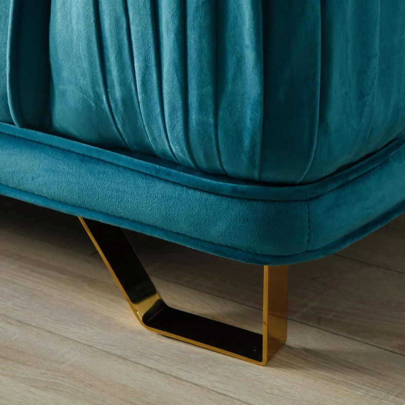 Callista 1-Seater Velvet Sofa with Cushion-Armchairs-image-5
