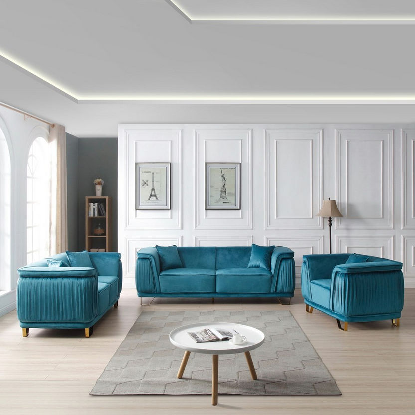 Callista 1-Seater Velvet Sofa with Cushion-Armchairs-image-7