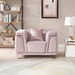 Callista 1-Seater Velvet Sofa with Cushion-Armchairs-thumbnail-0