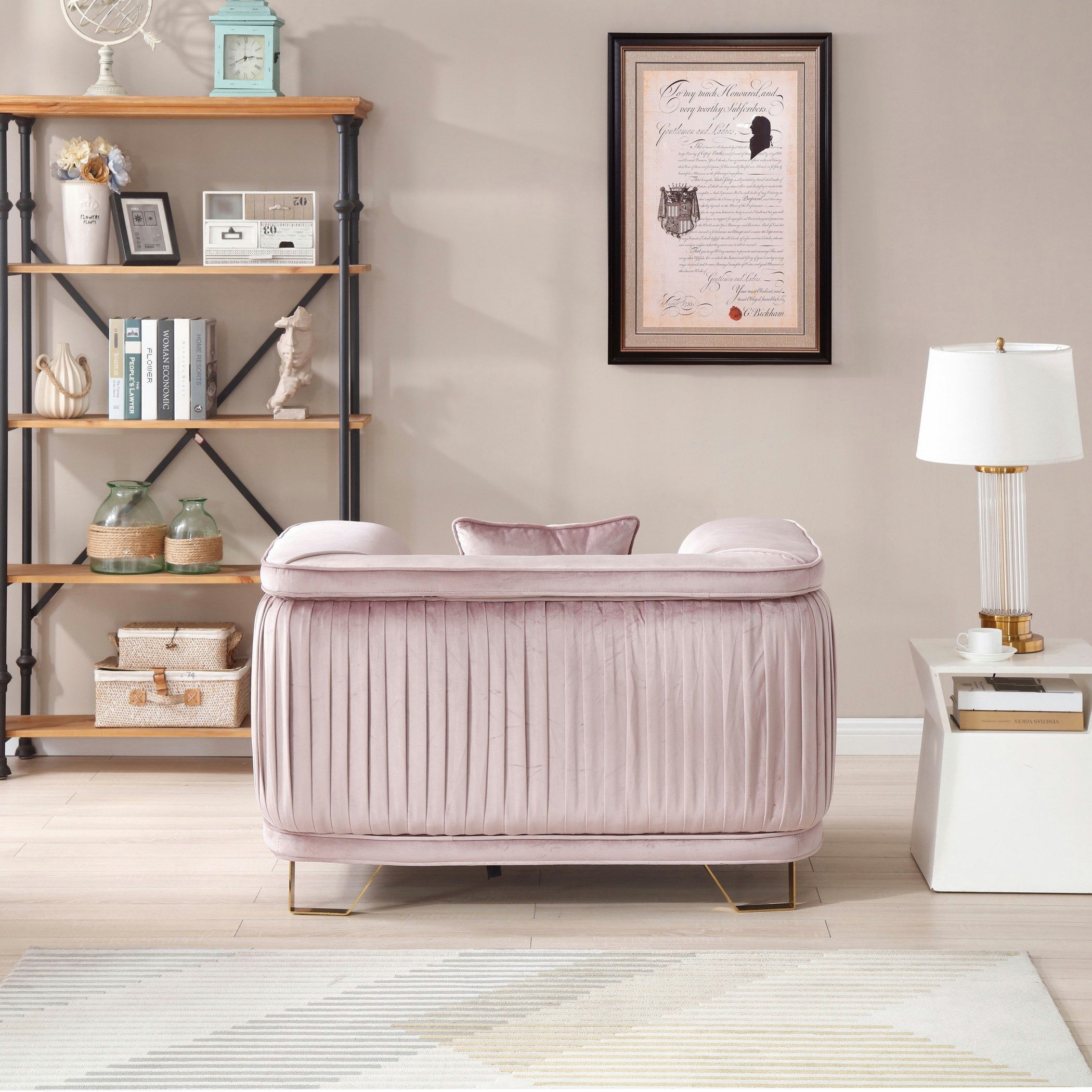 Callista 1-Seater Velvet Sofa with Cushion-hbxlivingroom-sofasandarmchairs-sofas-image-4