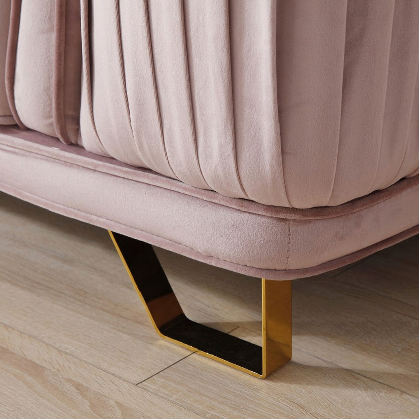 Callista 1-Seater Velvet Sofa with Cushion-Armchairs-image-4