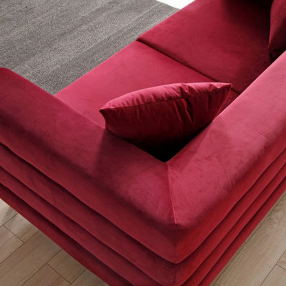 Judith 2-Seater Velvet Sofa with 2 Cushions