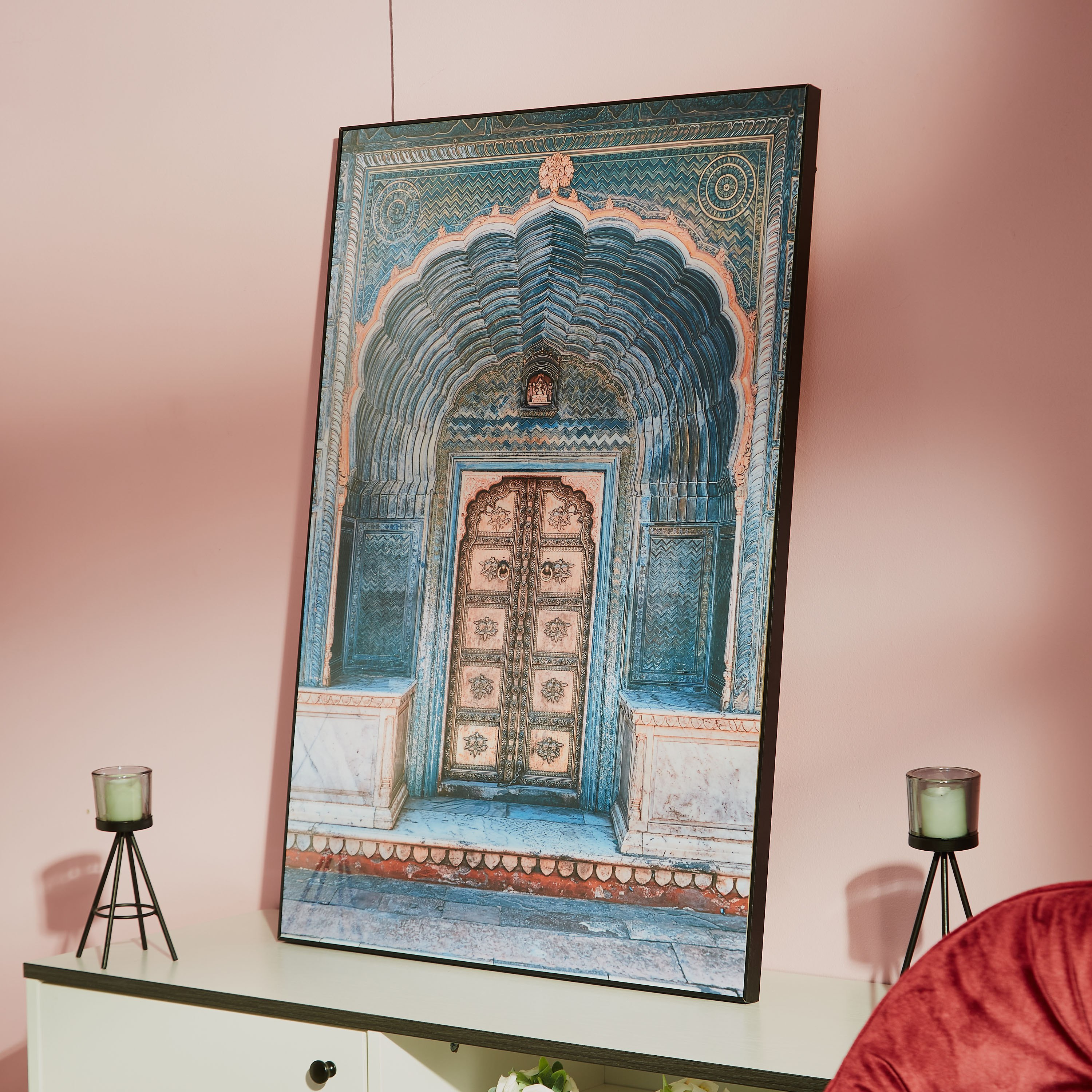 لوحة مؤطّرة كانفاس لامعة بتصميم باب قصر من رابية-hbxhomeware-hbxdecorandfurnishings-image-2
