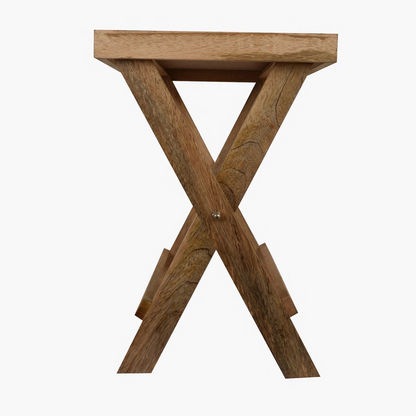 Euler's Solid Wood Folding End Table