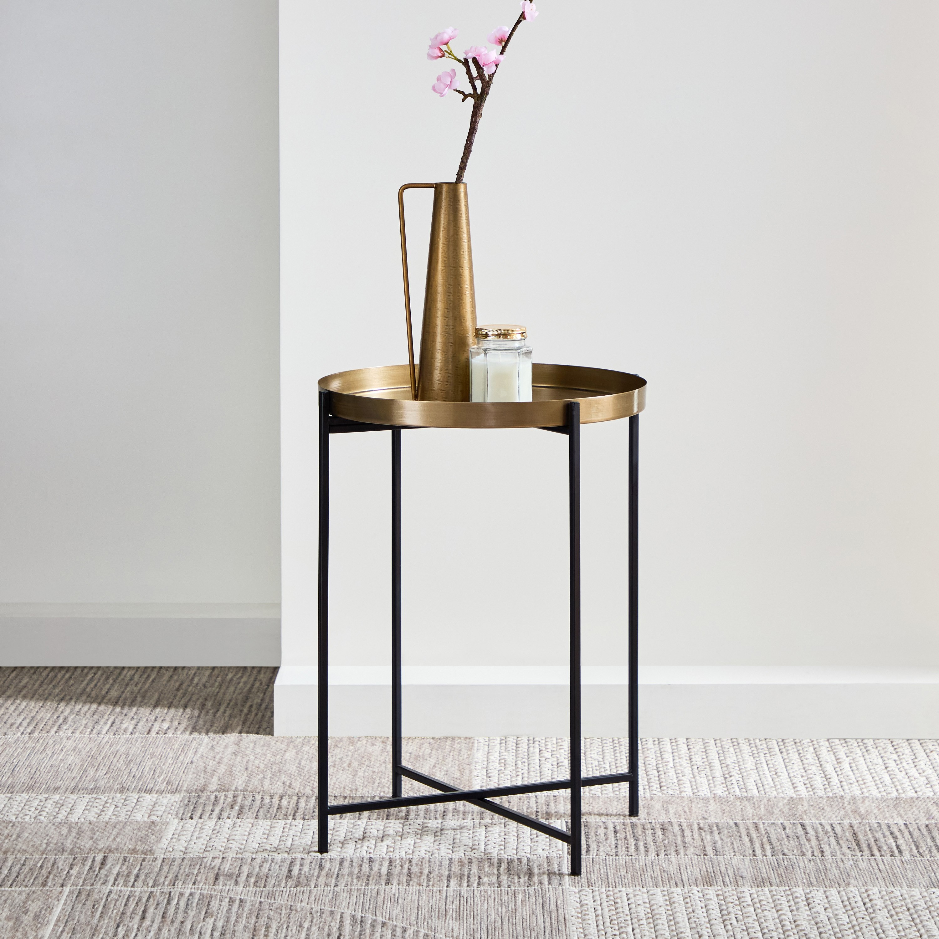 Cavon Masai Brass Folding Table-hbxfurniture-livingroom-endtables-image-1