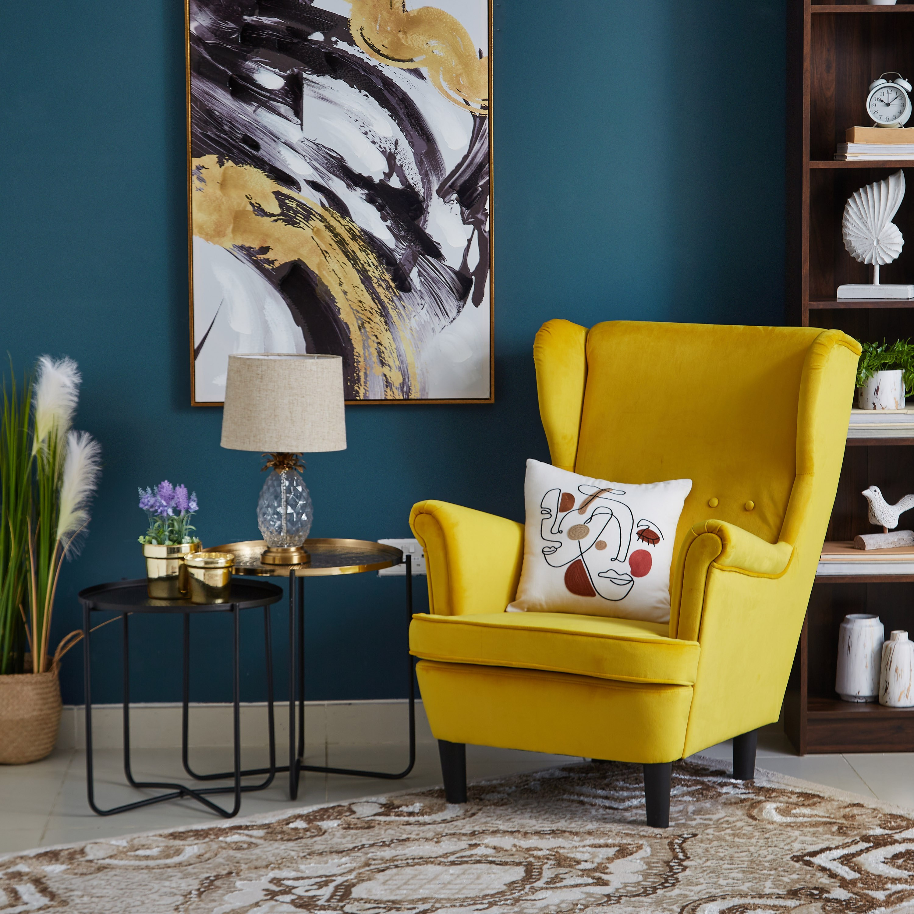 طاولة جانبية مستديرة نحاس من دانتون - طقم من قطعتين-hbxfurniture-livingroom-endtables-image-5