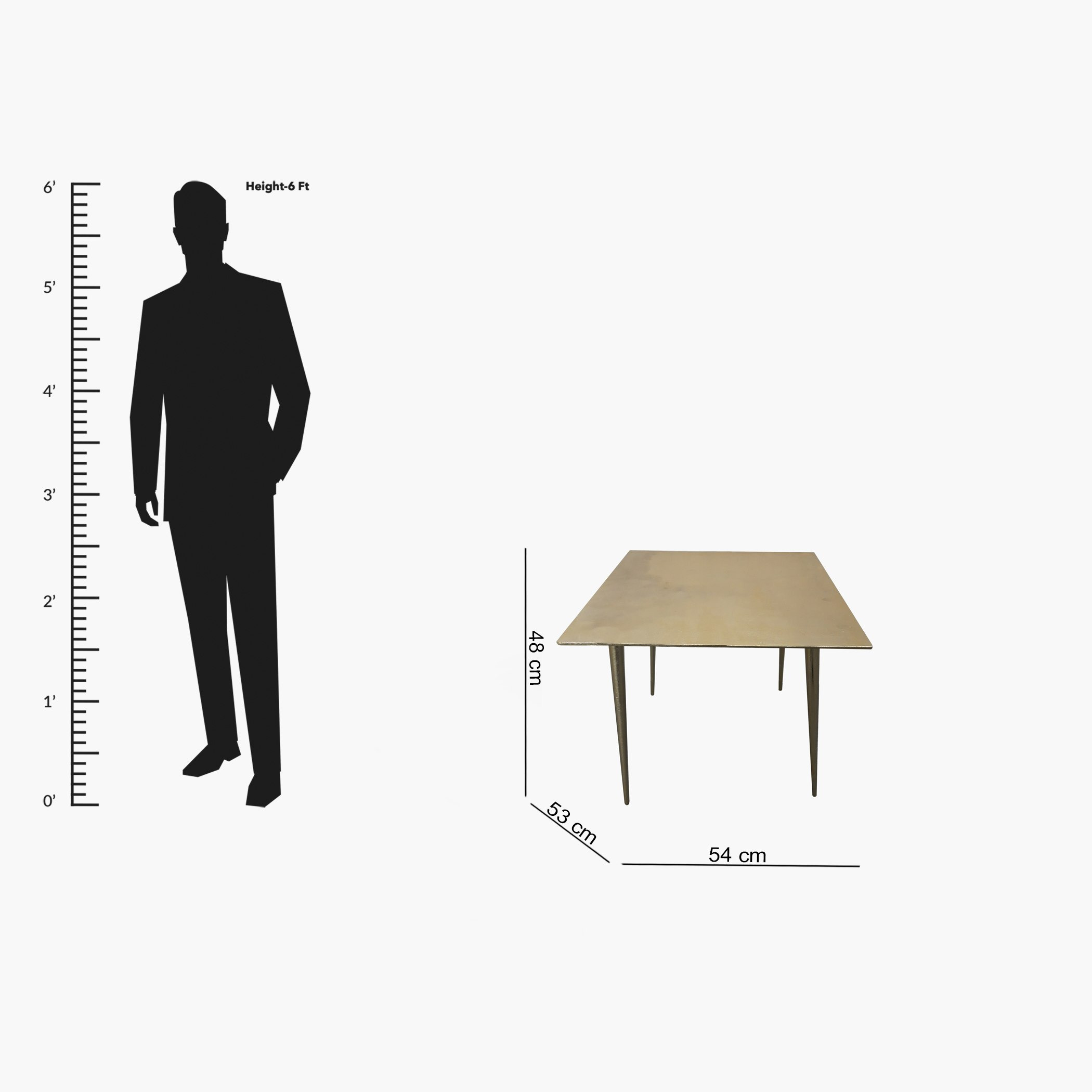 طاولة جانبيّة نحاس مربّعة من كالان-hbxfurniture-livingroom-endtables-image-3