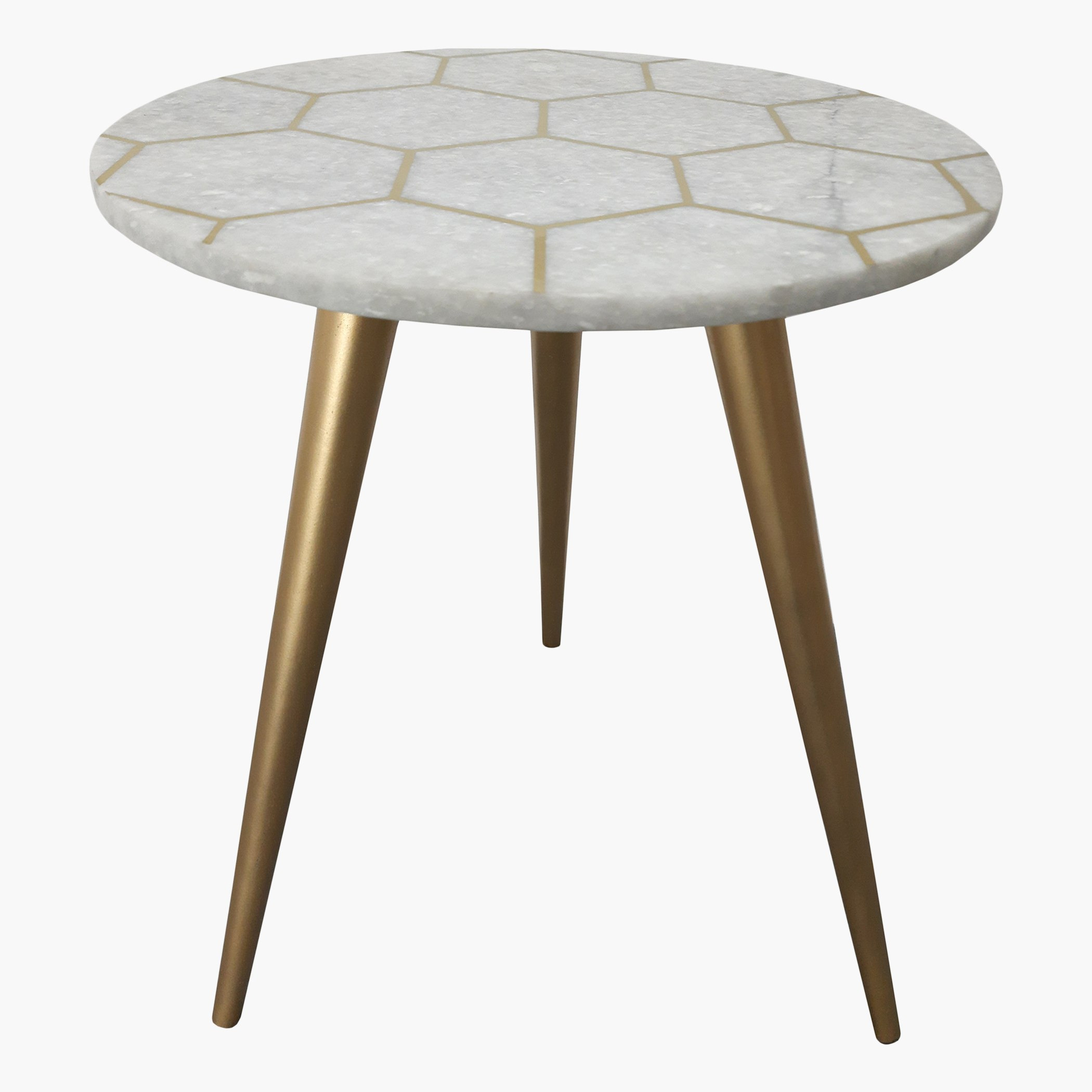 Perla Marble Round End Table-hbxfurniture-livingroom-endtables-image-1