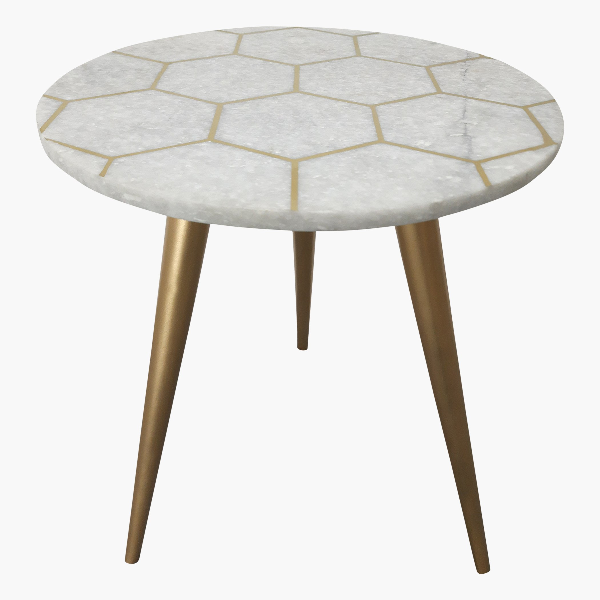 Perla Marble Round End Table-hbxfurniture-livingroom-endtables-image-2