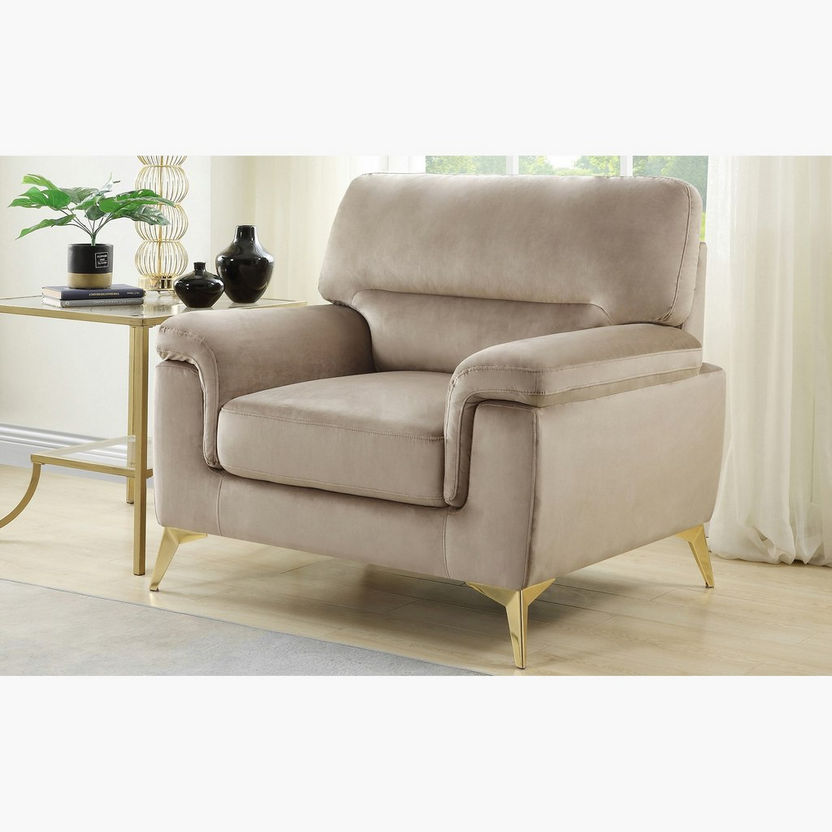 Axiom 1-Seater Velvet Sofa-Armchairs-image-0