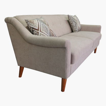 Clair 3-Seater Fabric Sofa with 2-Printed Cushions