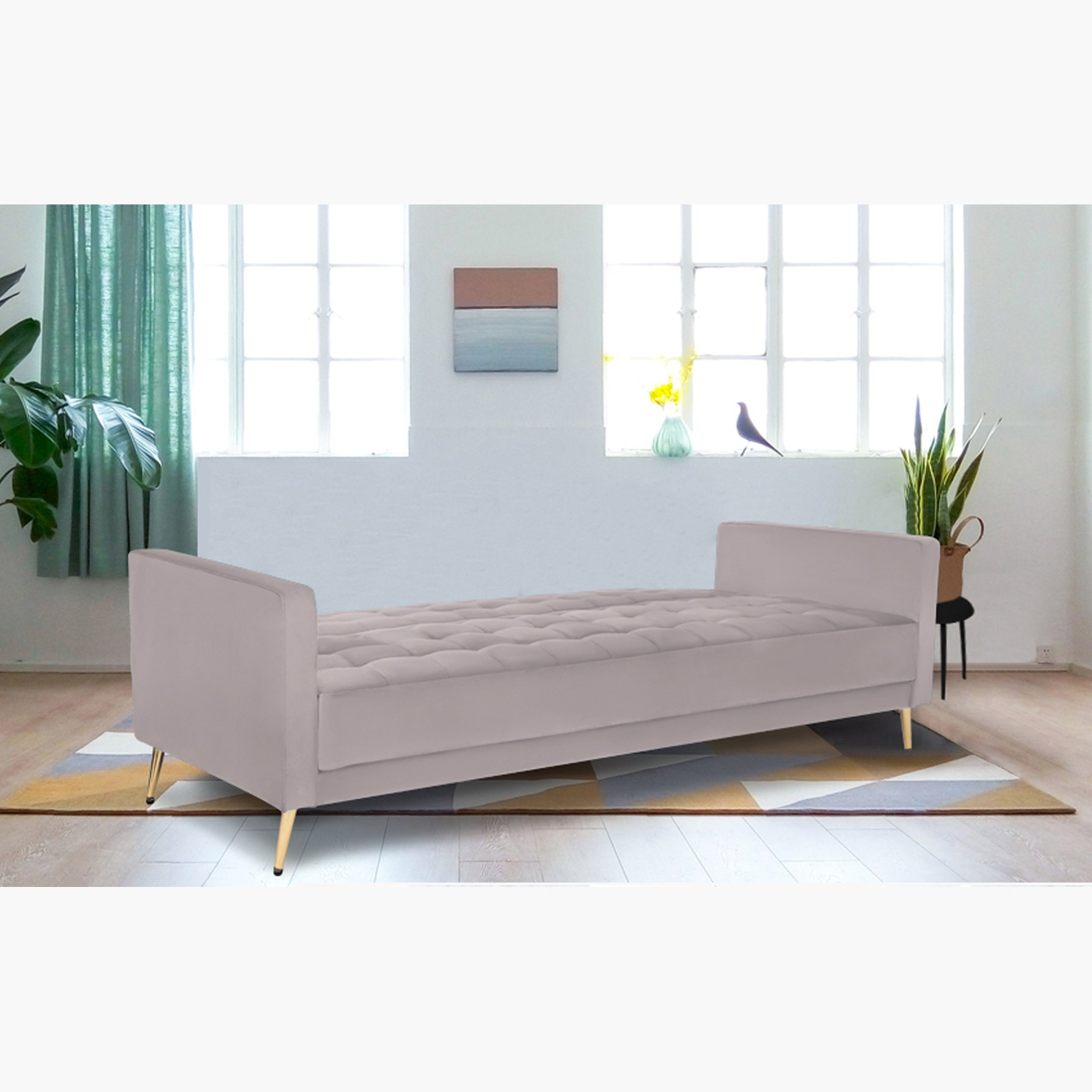 كنبة سرير مخملية 3 مقاعد من كاسادي-hbxfurniture-sofasandarmchairs-sofabeds-image-2