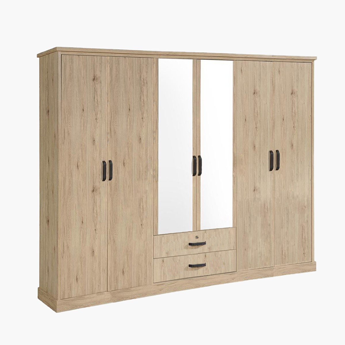 خزانة ملابس بـ6 أبواب ومرآتين من جلاسجلو-hbxfurniture-wardrobes-image-1