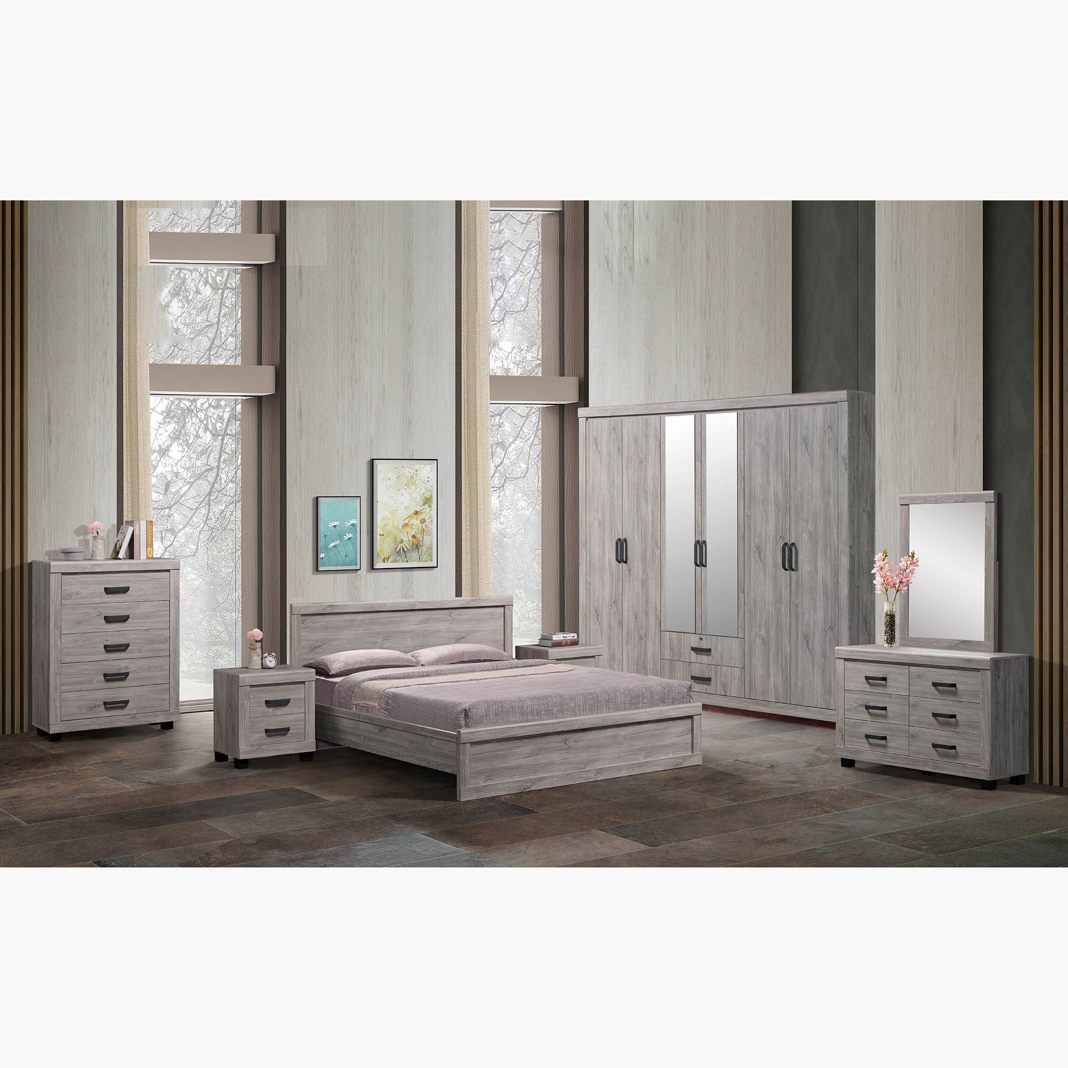 خزانة ملابس 6 أبواب مع 2 مرآة - داوسون من موڤو -hbxfurniture-wardrobes-image-8
